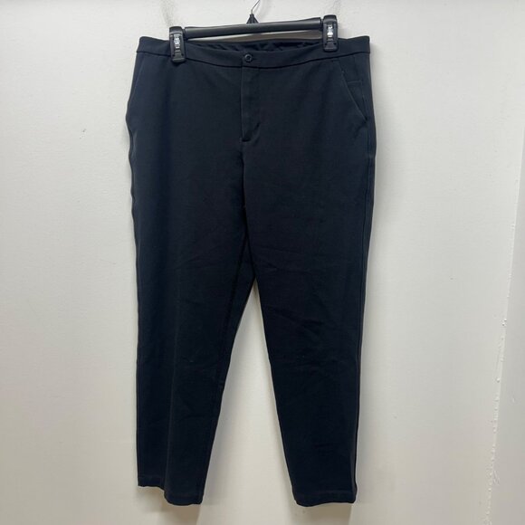 Lululemon Black Slim-Fit Stretch Pants Size 12 Pockets career office - Picture 1 of 7
